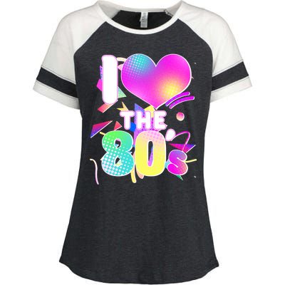 Retro I Love The 80's  Enza Ladies Jersey Colorblock Tee