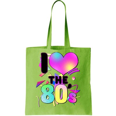 Retro I Love The 80's  Tote Bag