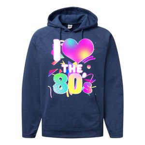 Retro I Love The 80's  Performance Fleece Hoodie