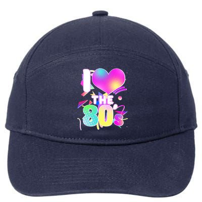 Retro I Love The 80's  7-Panel Snapback Hat