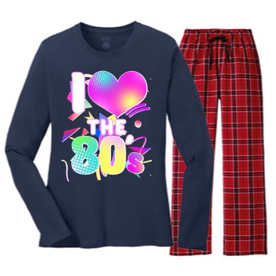 Retro I Love The 80's  Women's Long Sleeve Flannel Pajama Set 