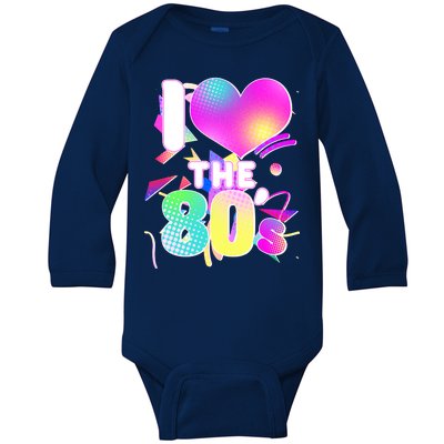 Retro I Love The 80's  Baby Long Sleeve Bodysuit