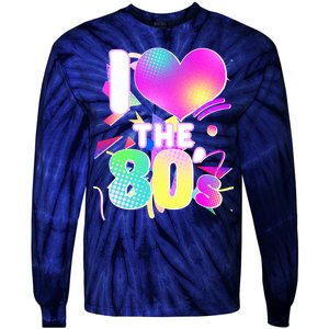 Retro I Love The 80's  Tie-Dye Long Sleeve Shirt