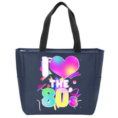 Retro I Love The 80's  Zip Tote Bag