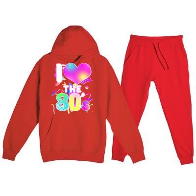 Retro I Love The 80's  Premium Hooded Sweatsuit Set