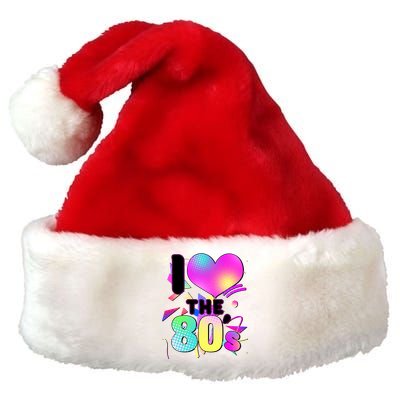 Retro I Love The 80's  Premium Christmas Santa Hat