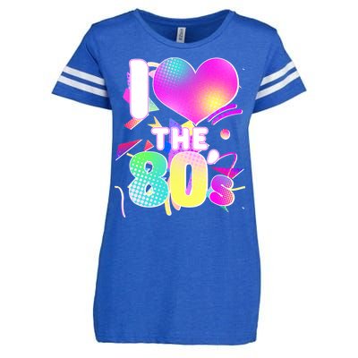 Retro I Love The 80's  Enza Ladies Jersey Football T-Shirt