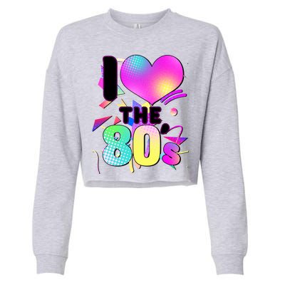 Retro I Love The 80's  Cropped Pullover Crew