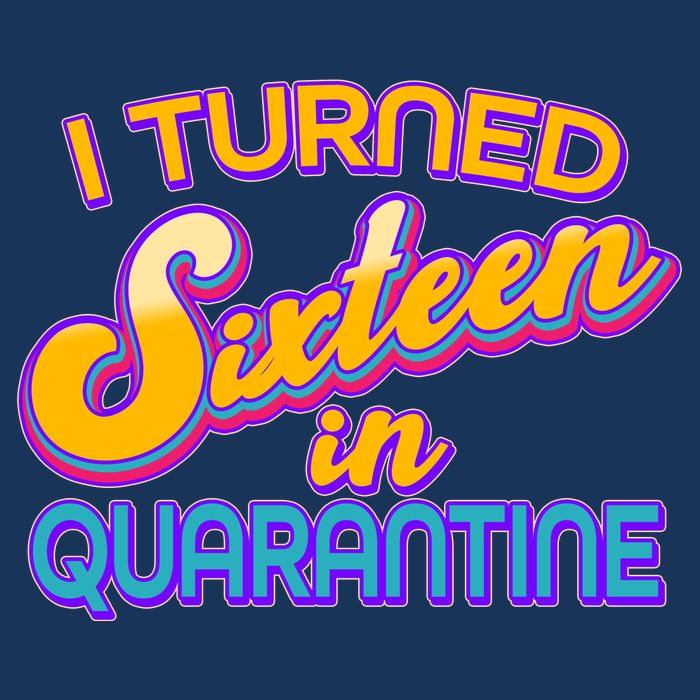 Retro I Turned Sixteen In Quarantine Drawstring Bag