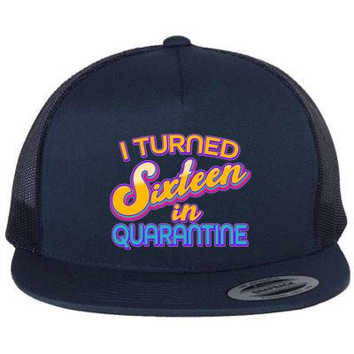 Retro I Turned Sixteen In Quarantine Flatbill Hat