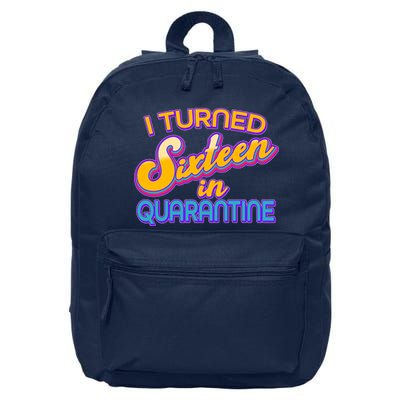 Retro I Turned Sixteen In Quarantine 16 in Basic Backpack