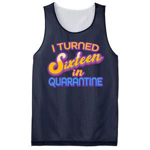 Retro I Turned Sixteen In Quarantine Mesh Reversible Basketball Jersey Tank