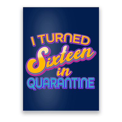 Retro I Turned Sixteen In Quarantine Poster