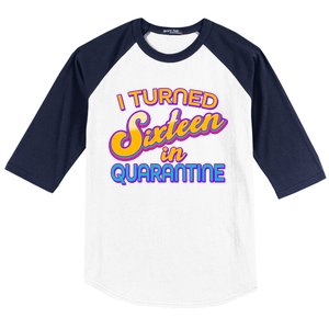 Retro I Turned Sixteen In Quarantine Baseball Sleeve Shirt