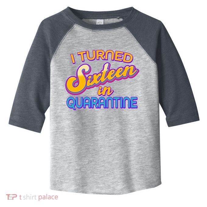 Retro I Turned Sixteen In Quarantine Toddler Fine Jersey T-Shirt