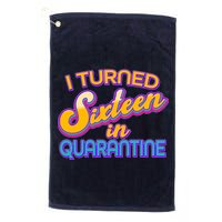 Retro I Turned Sixteen In Quarantine Golf Towel