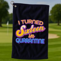 Retro I Turned Sixteen In Quarantine Golf Towel