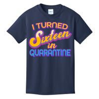 Retro I Turned Sixteen In Quarantine Kids T-Shirt