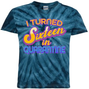 Retro I Turned Sixteen In Quarantine Kids Tie-Dye T-Shirt