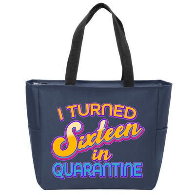 Retro I Turned Sixteen In Quarantine Zip Tote Bag