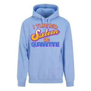 Retro I Turned Sixteen In Quarantine Unisex Surf Hoodie