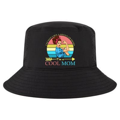 Retro I'm Not A Regular Mom I'm A Cool Mom Cool Comfort Performance Bucket Hat