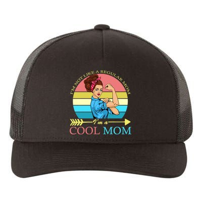 Retro I'm Not A Regular Mom I'm A Cool Mom Yupoong Adult 5-Panel Trucker Hat