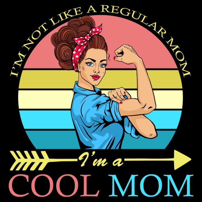 Retro I'm Not A Regular Mom I'm A Cool Mom Apron