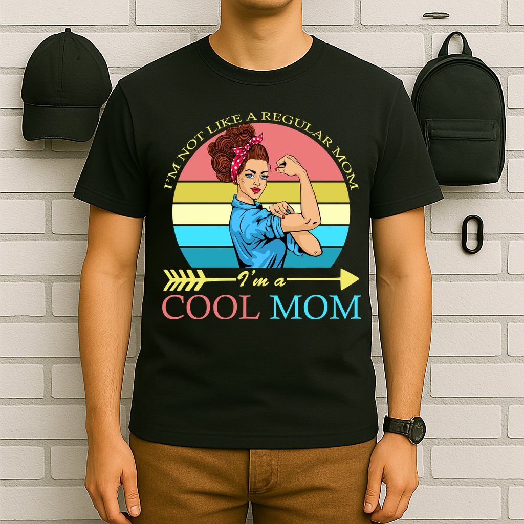 Retro I'm Not A Regular Mom I'm A Cool Mom T-Shirt
