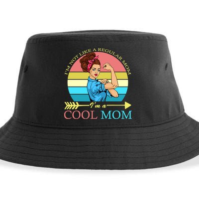 Retro I'm Not A Regular Mom I'm A Cool Mom Sustainable Bucket Hat