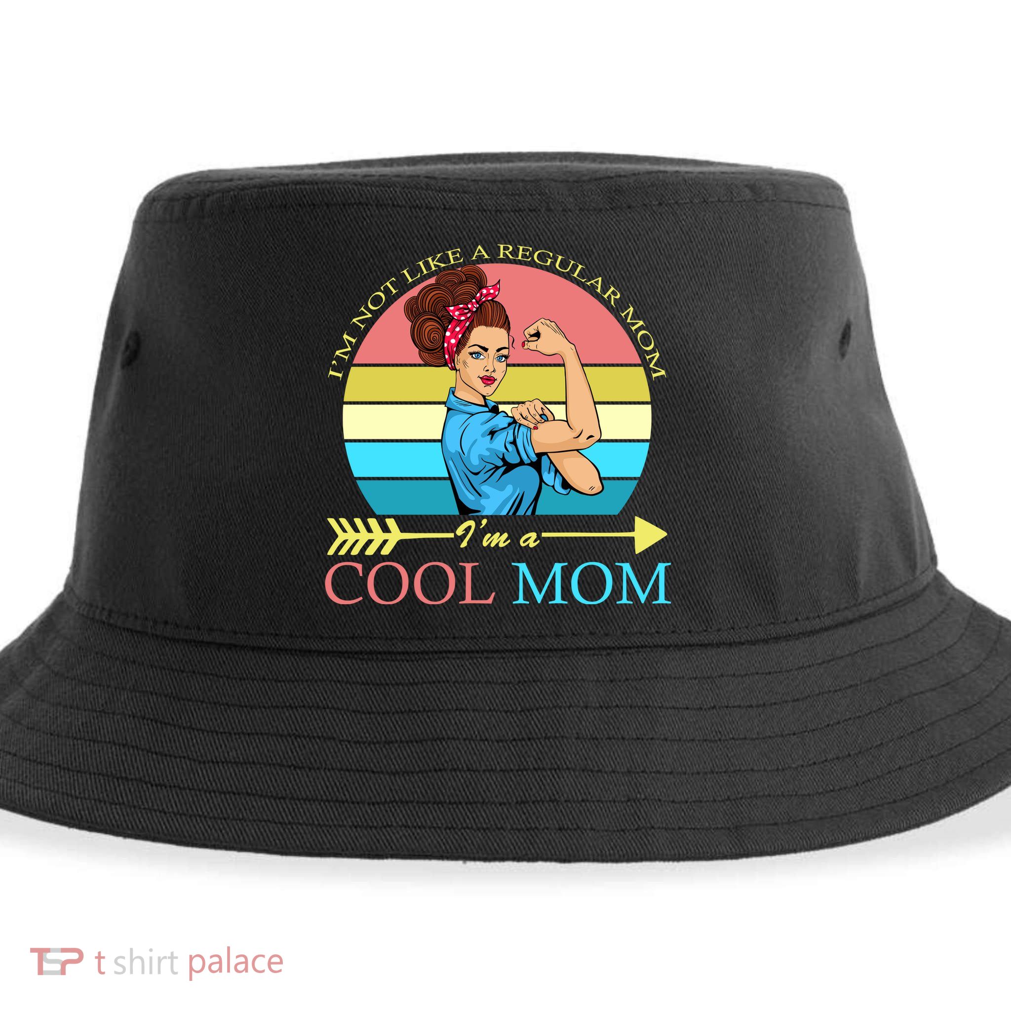 Retro I'm Not A Regular Mom I'm A Cool Mom Sustainable Bucket Hat