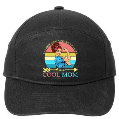 Retro I'm Not A Regular Mom I'm A Cool Mom 7-Panel Snapback Hat