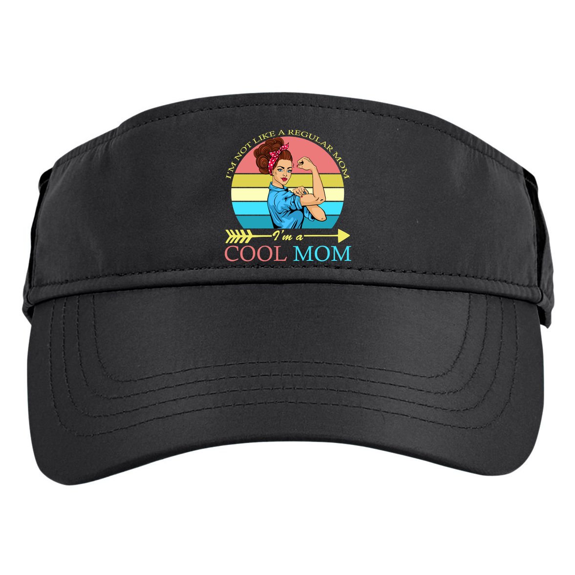 Retro I'm Not A Regular Mom I'm A Cool Mom Adult Drive Performance Visor