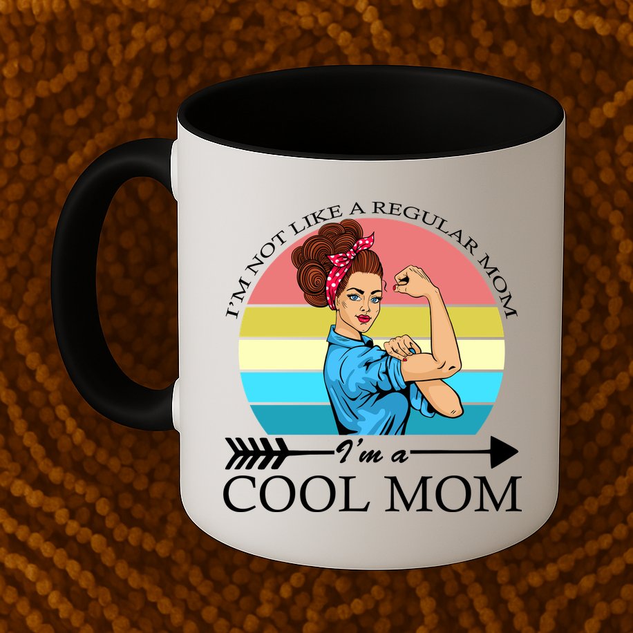 Retro I'm Not A Regular Mom I'm A Cool Mom Mug