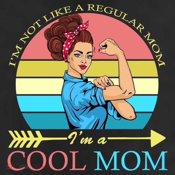 Retro I'm Not A Regular Mom I'm A Cool Mom 11oz C Handle Ceramic Mug