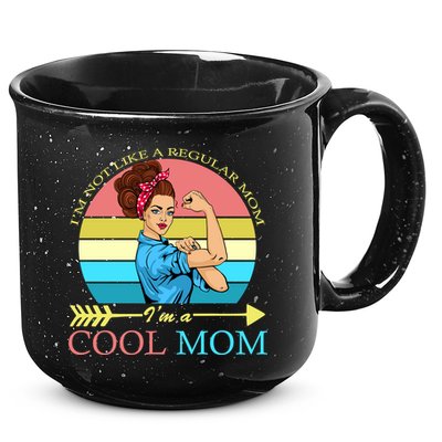 Retro I'm Not A Regular Mom I'm A Cool Mom 15oz Campfire Ceramic Mug