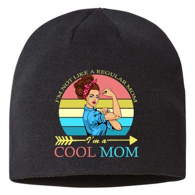 Retro I'm Not A Regular Mom I'm A Cool Mom Sustainable Beanie