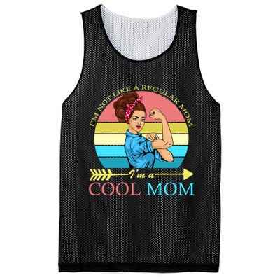 Retro I'm Not A Regular Mom I'm A Cool Mom Mesh Reversible Basketball Jersey Tank