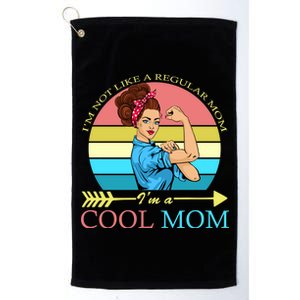 Retro I'm Not A Regular Mom I'm A Cool Mom Platinum Collection Golf Towel