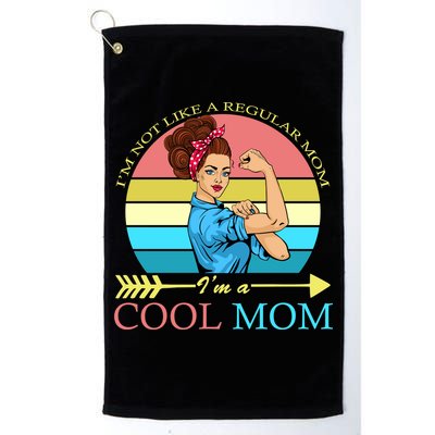 Retro I'm Not A Regular Mom I'm A Cool Mom Golf Towel