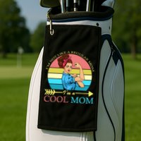 Retro I'm Not A Regular Mom I'm A Cool Mom Golf Towel