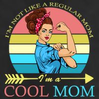 Retro I'm Not A Regular Mom I'm A Cool Mom Golf Towel