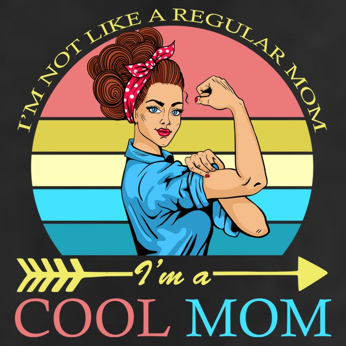 Retro I'm Not A Regular Mom I'm A Cool Mom Golf Towel