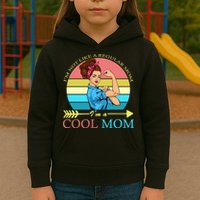 Retro I'm Not A Regular Mom I'm A Cool Mom Kids Hoodie