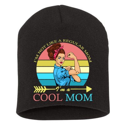 Retro I'm Not A Regular Mom I'm A Cool Mom Short Acrylic Beanie