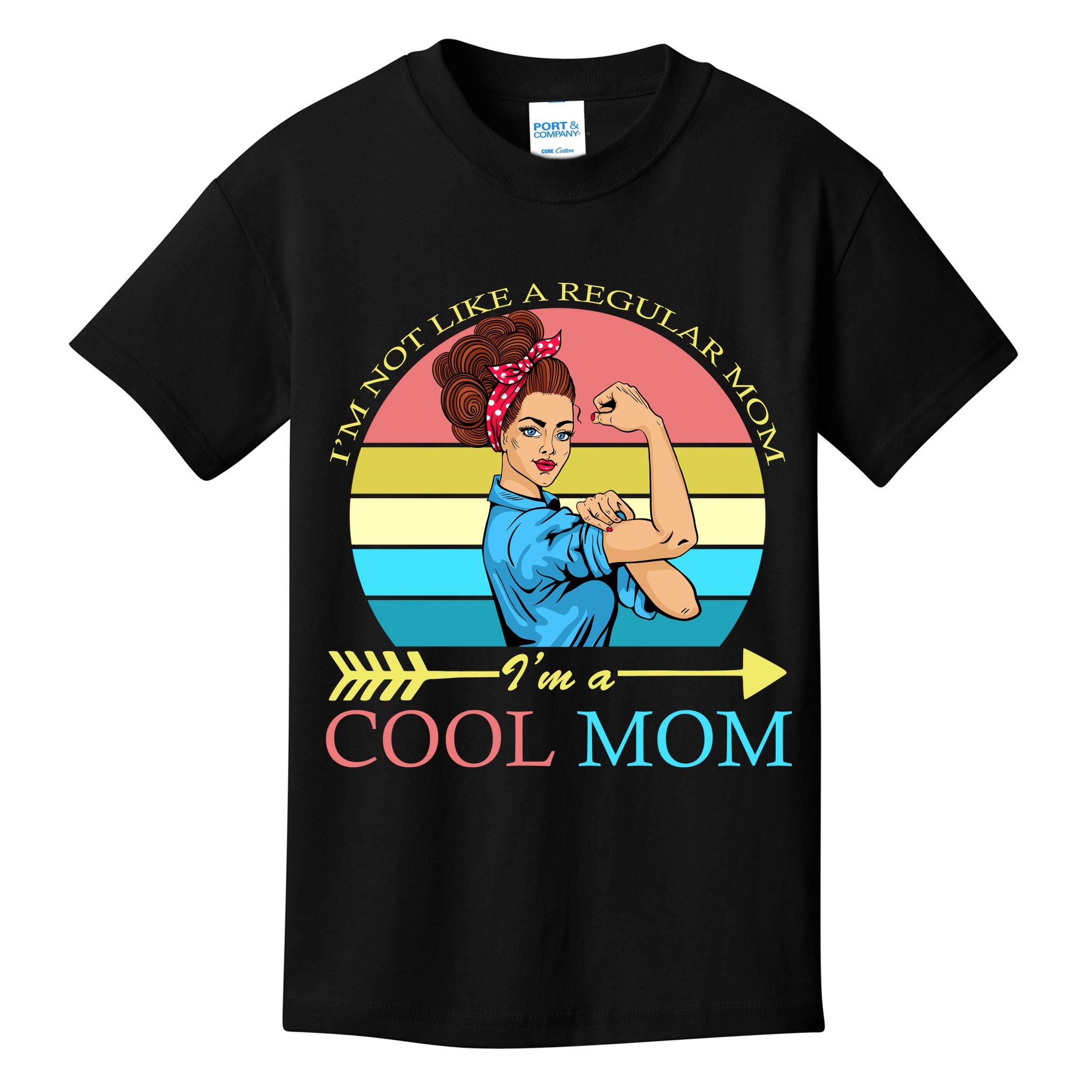 Retro I'm Not A Regular Mom I'm A Cool Mom Kids T-Shirt