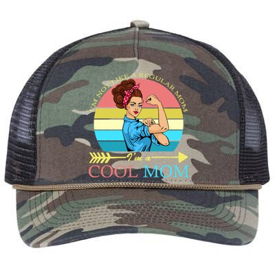 Retro I'm Not A Regular Mom I'm A Cool Mom Retro Rope Trucker Hat Cap