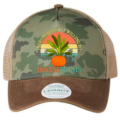Retro Introverted But Willing To Discuss Plants Legacy Tie Dye Trucker Hat