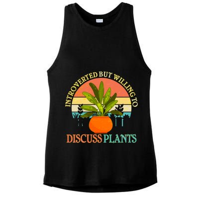 Retro Introverted But Willing To Discuss Plants Ladies PosiCharge Tri-Blend Wicking Tank