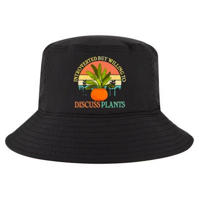 Retro Introverted But Willing To Discuss Plants Cool Comfort Performance Bucket Hat